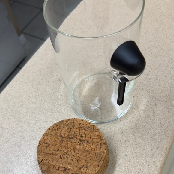 Glass Coffee Jar with Cork Lid and scoop EUC - Picture 3 of 5